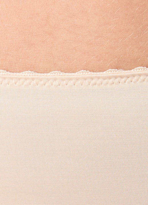 Hanro Satin Deluxe slip - detail 4 naturel