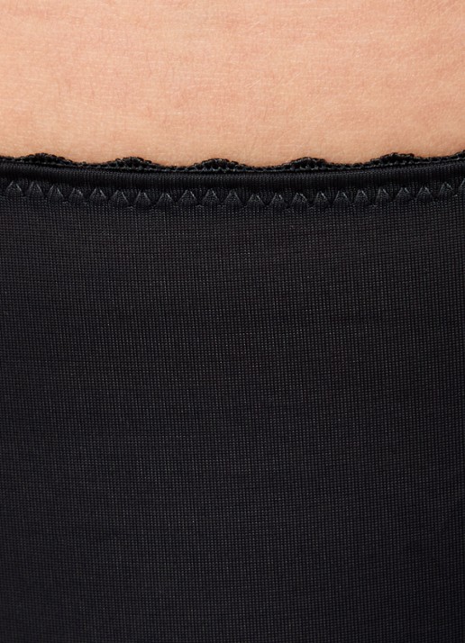 Hanro Satin Deluxe slip - detail 4 zwart