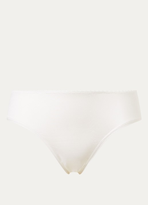 Hanro Satin Deluxe slip - voorkant 4 gebroken wit