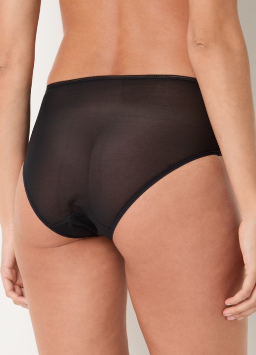 Hanro Smooth Illusion slip van tule - achterkant 2 zwart