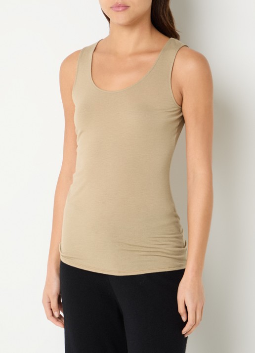 Hanro Tanktop in wolblend met boothals
