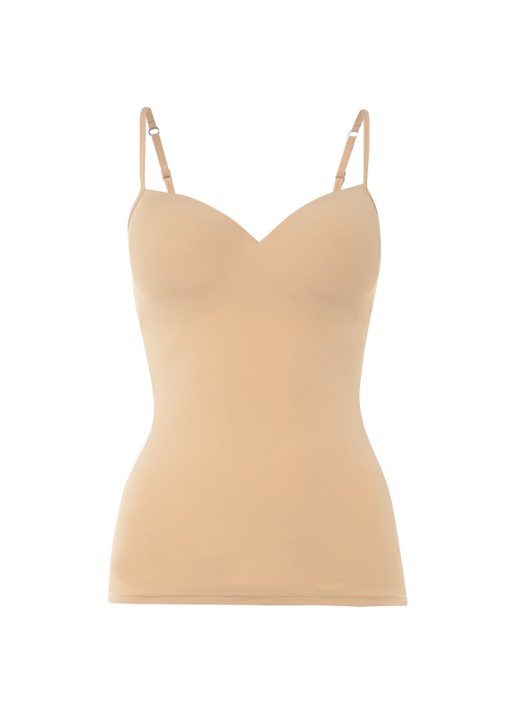 Hanro Top Allure met voorgevormde cups - voorkant 3 beige