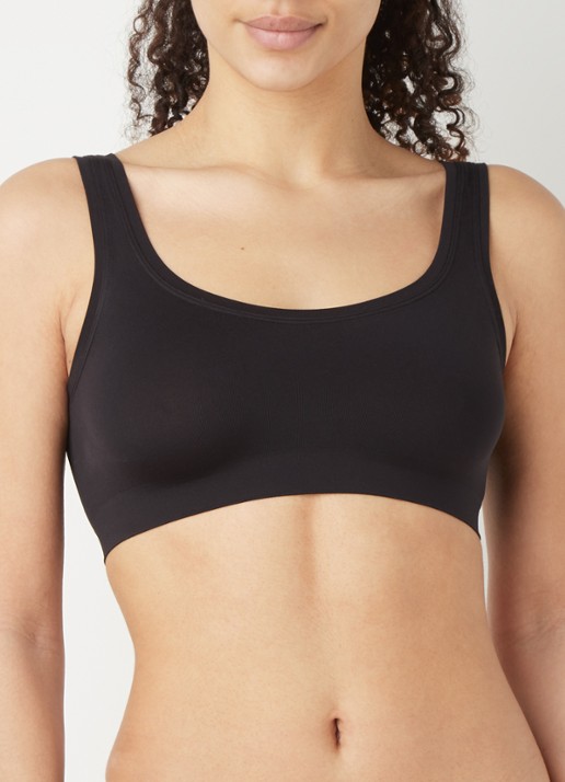 Hanro Touch Feeling bralette zonder vulling - voorkant 4 zwart