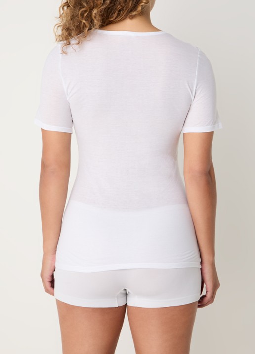 Hanro Ultralight T-shirt met ronde hals - achterkant 4 wit