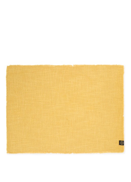 Haomy California placemat 35 x 45 cm - voorkant okergeel