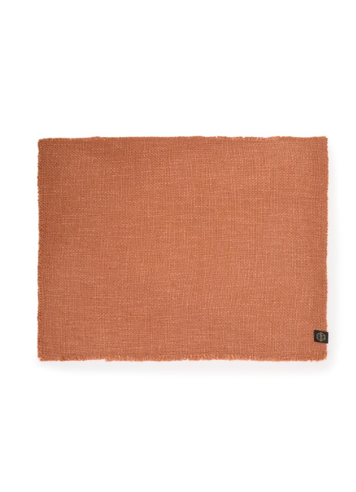 Haomy California placemat 35 x 45 cm - voorkant oranjerood