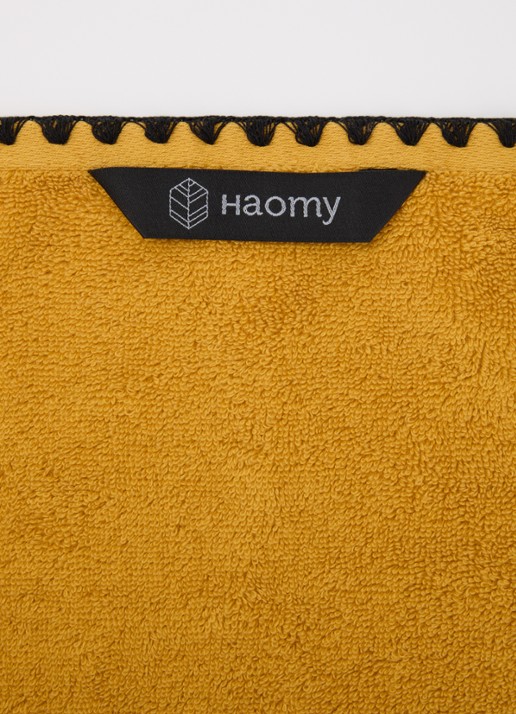 Haomy Issey mini gastendoek 30 x 50 cm  - detail 2 geel