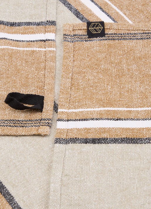 Haomy Rimini theedoek 48 x 70 cm - voorkant 2 beige