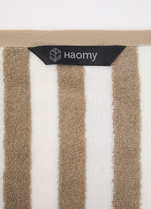 Haomy Santorini mini gastendoek 30 x 50 cm  - detail bruin