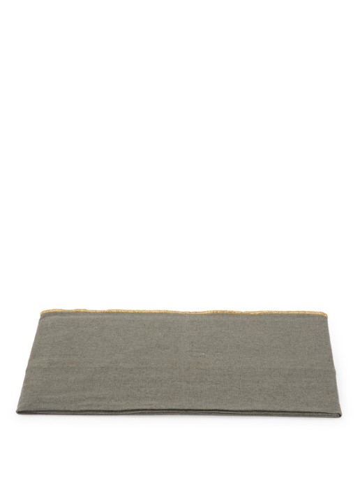 Haomy Verone tafelloper 48 x 160 cm - voorkant olijfgroen