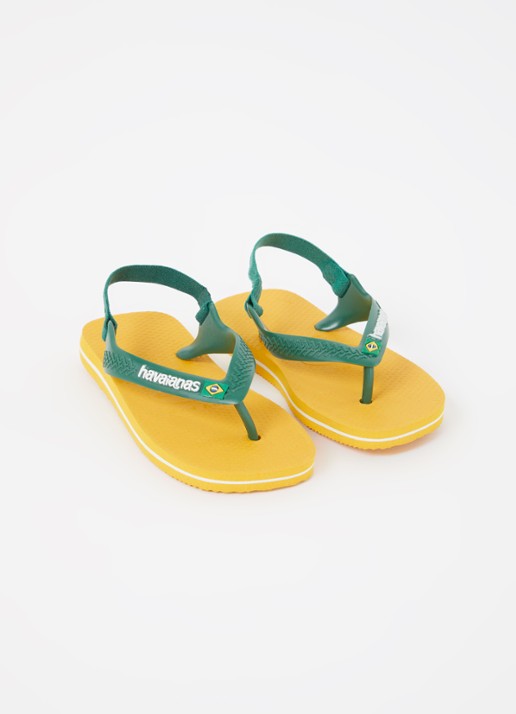 Havaianas Brasil slipper met enkelband - voorkant 2 okergeel
