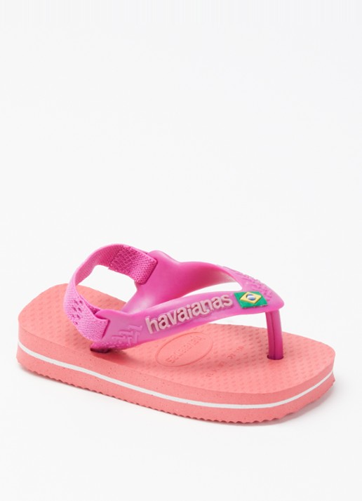 Havaianas Brasil slipper met enkelband - voorkant 3 koraalroze