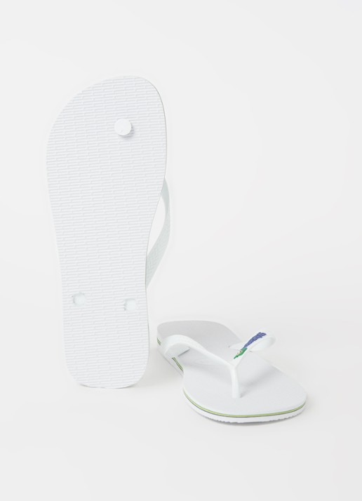 Havaianas Brasil slipper met logo - detail 4 wit