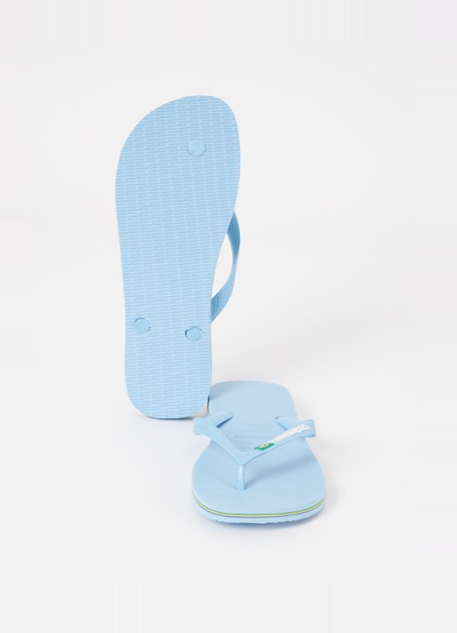 Havaianas Brasil slipper met logo - detail 3 lichtblauw