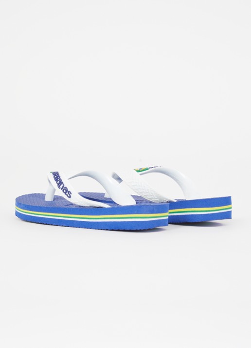 Havaianas Brasil slipper met logo - achterkant 2 kobaltblauw