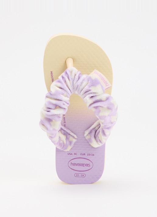 Havaianas Fluffy slippers van fluweel met print