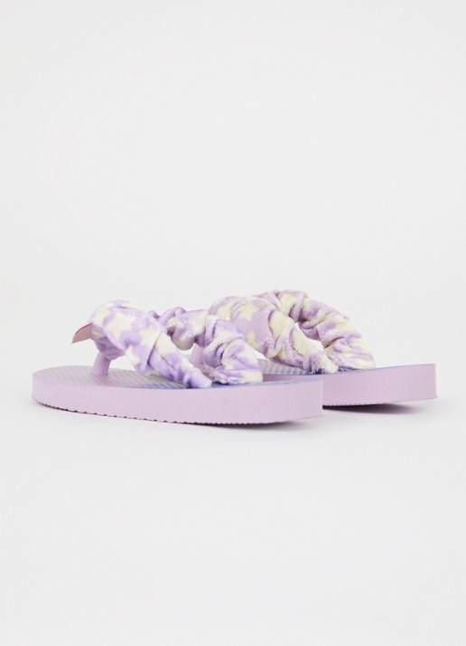Havaianas Fluffy slippers van fluweel met print - achterkant 3 lila
