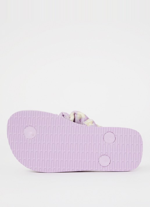 Havaianas Fluffy slippers van fluweel met print - detail 4 lila