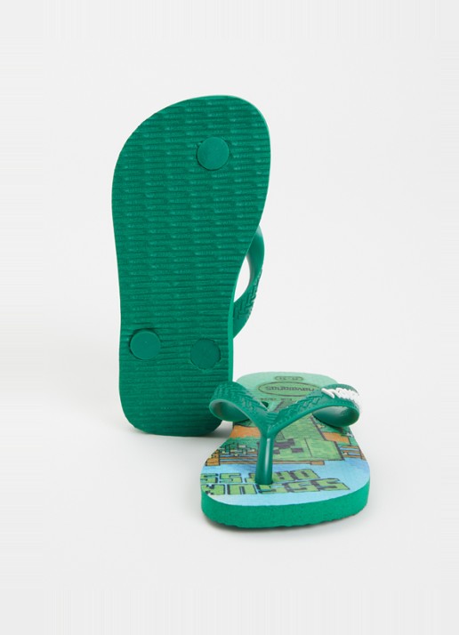 Havaianas Minecraft slipper met logo  - detail 4 groen