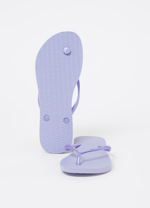 Havaianas Slim slipper met logo - detail lila