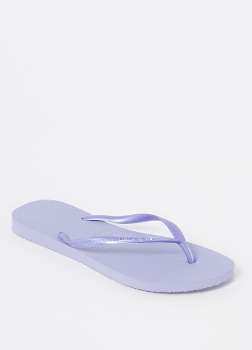 Havaianas Slim slipper met logo - voorkant 4 lila