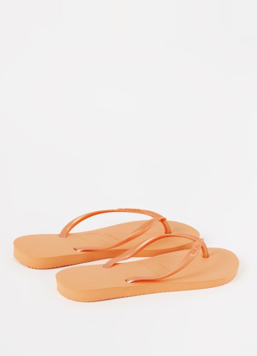 Havaianas Slim slipper met logo - achterkant 2 abrikoos