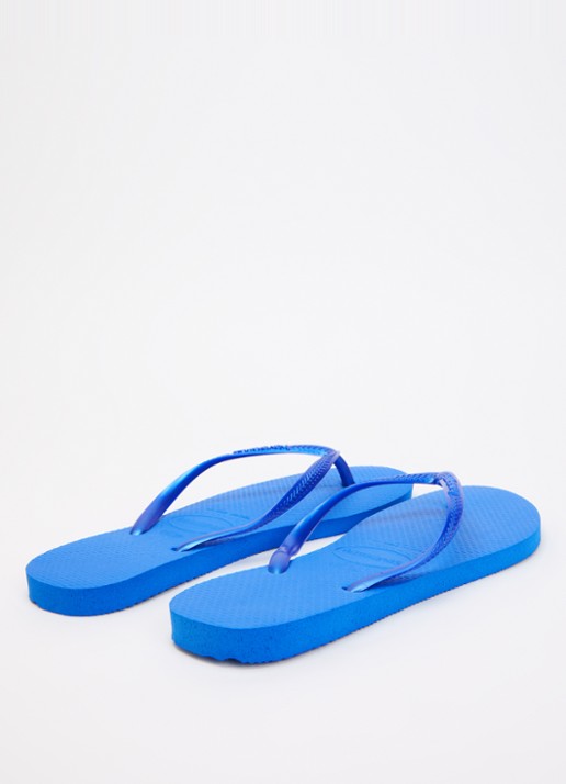 Havaianas Slim slipper met logo - achterkant 3 blauw