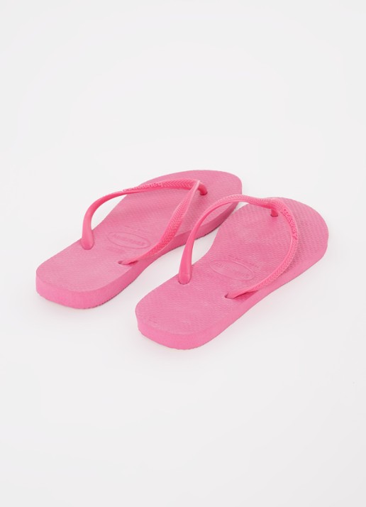 Havaianas Slim slipper met logo - detail roze