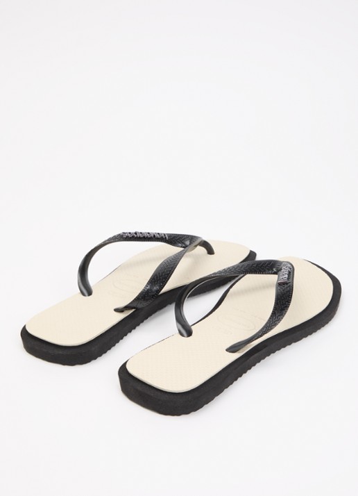 Havaianas Slipper met logo - achterkant 3 zwart