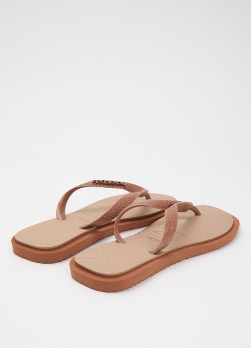 Havaianas Slipper met logo - achterkant oudroze