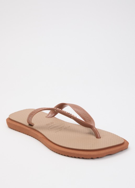 Havaianas Slipper met logo - voorkant 4 oudroze