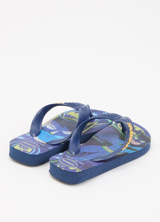 Havaianas Slippers met print en logo  - achterkant 2 donkerblauw
