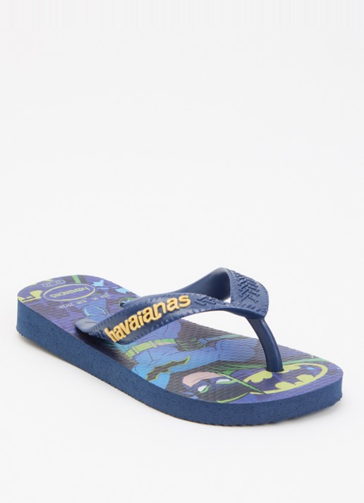 Havaianas Slippers met print en logo  - voorkant 4 donkerblauw