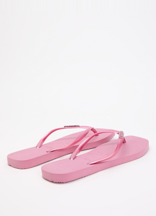 Havaianas Square slipper met logo - achterkant oudroze