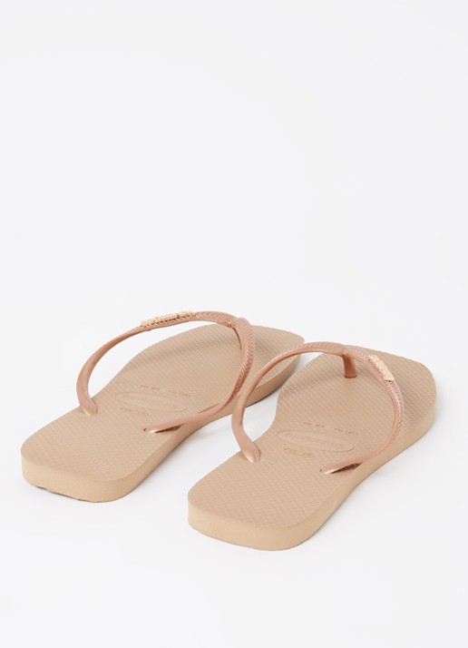 Havaianas Square slipper met logo - achterkant 4 brons