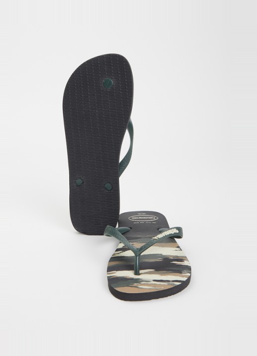 Havaianas Top Camu slipper met camouflageprint - detail 4 legergroen