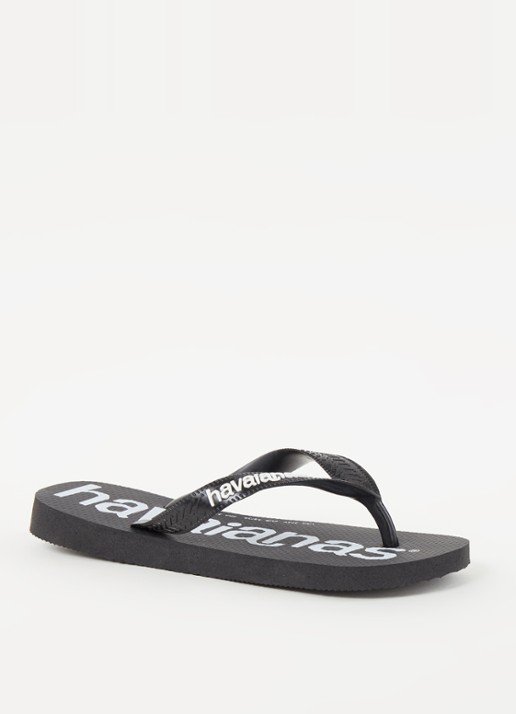 Havaianas Top Logomania slipper - voorkant 2 zwart