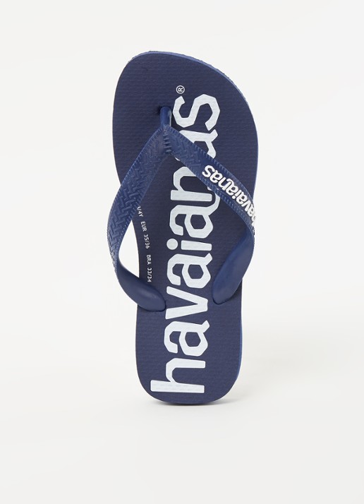 Havaianas Top Logomania slipper - voorkant 3 donkerblauw