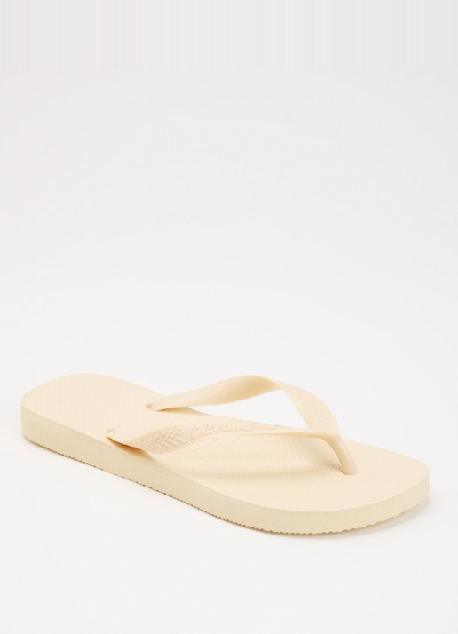 Havaianas Top Senses slipper met logo - voorkant 2 lichtgeel