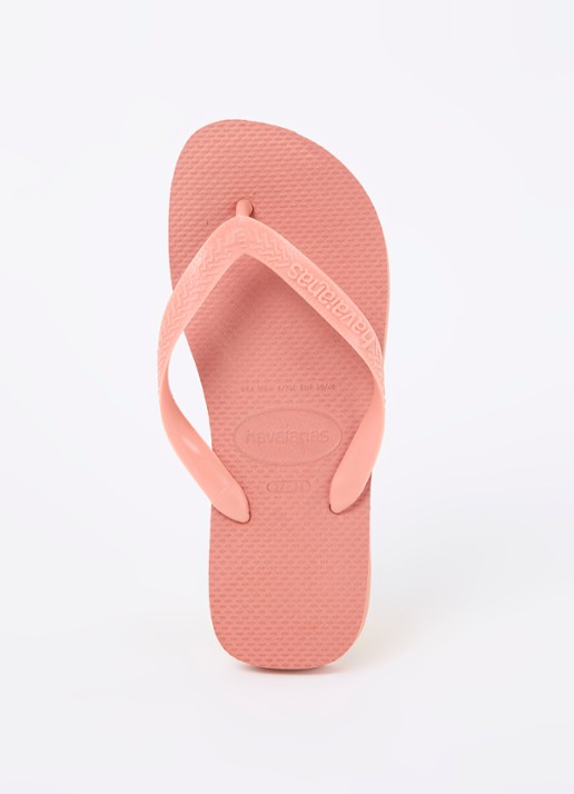 Havaianas Top Senses slipper met logo - voorkant 2 abrikoos