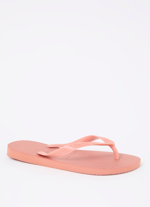Havaianas Top Senses slipper met logo - voorkant 3 abrikoos