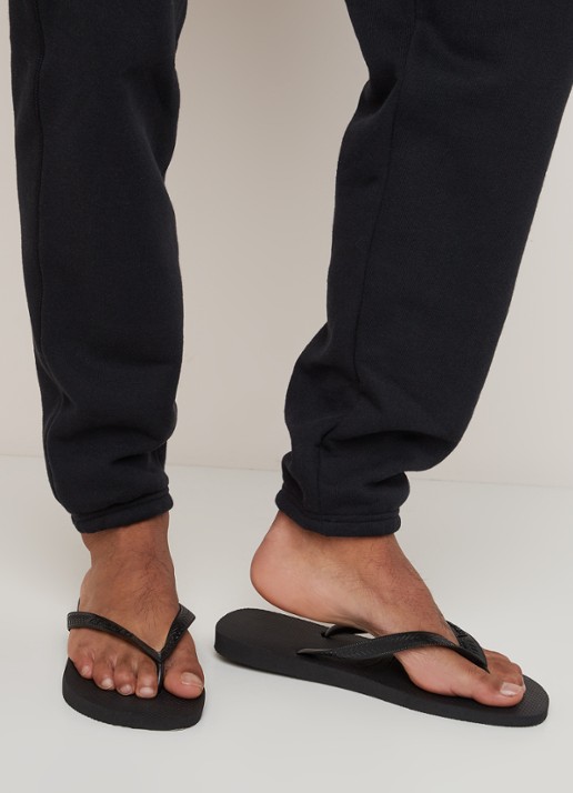 Havaianas Top slipper met logo - voorkant 2 zwart