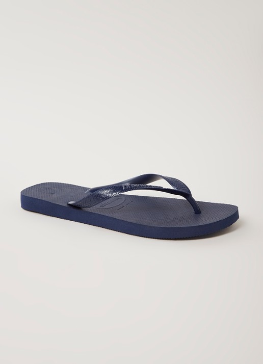 Havaianas Top slipper met logo - voorkant 2 donkerblauw