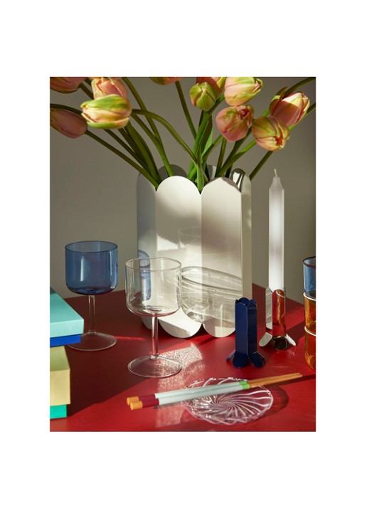 Hay Arcs Mirror kandelaar small 9 cm - voorkant 2 zilver