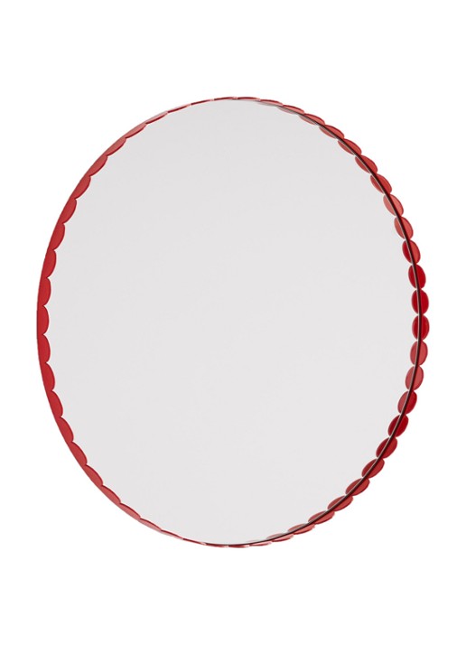 Hay Arcs wandspiegel Ø60 cm - detail rood