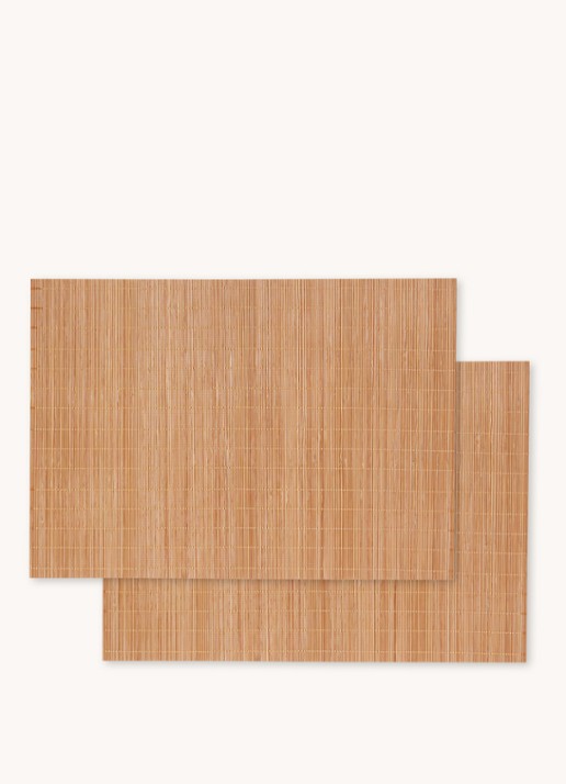 Hay Bamboo placemat 31 x 44 cm set van 2 - voorkant 3 camel