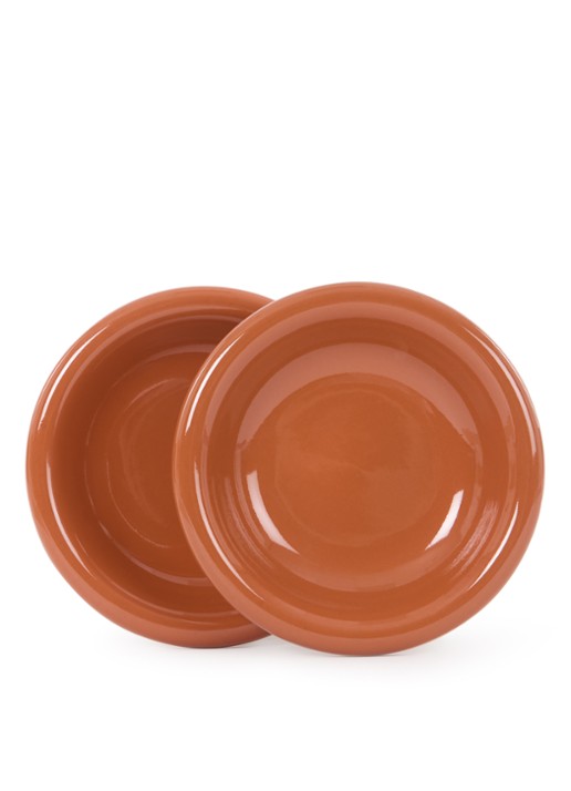 Hay Barro kom 20 cm set van 2 - voorkant 3 oranjebruin