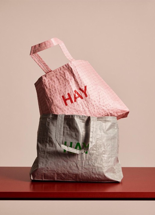 Hay Candy Mono shopper met logo - voorkant 2 lichtgrijs