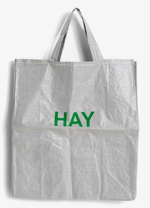 Hay Candy Mono shopper met logo - voorkant 3 lichtgrijs