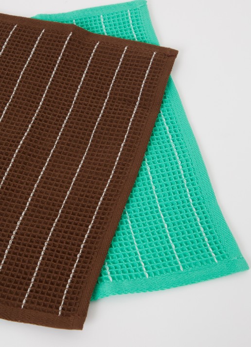 Hay Canteen vaatdoek 31 x 31 cm set van 2 - voorkant 2 chocoladebruin